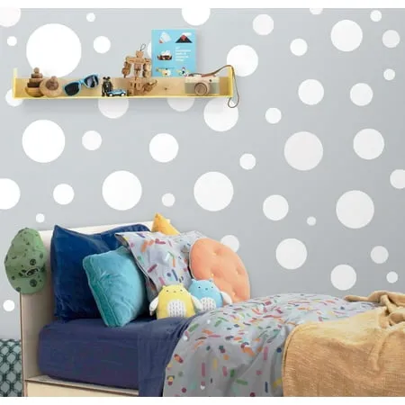 Polka Dot Wall Decals (63) Girls Room Wall Decor Stickers, Wall Dots, Vinyl