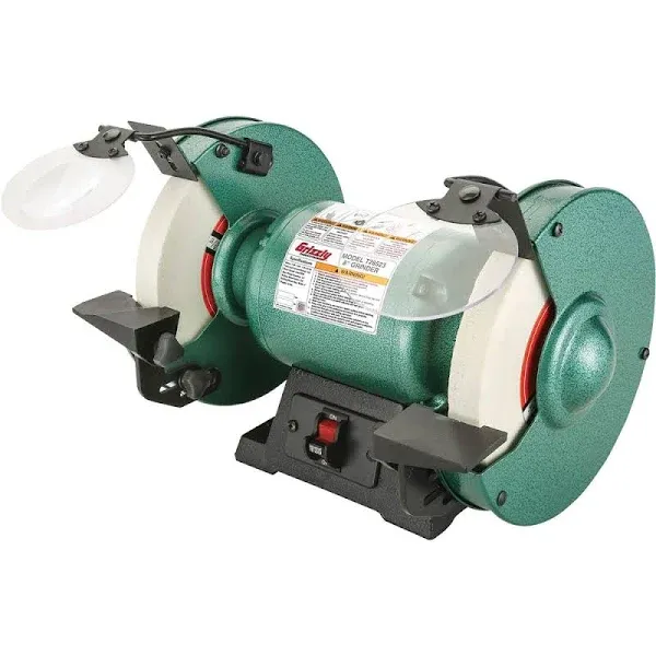 8" Slow-Speed Bench Grinder with 1/2 HP