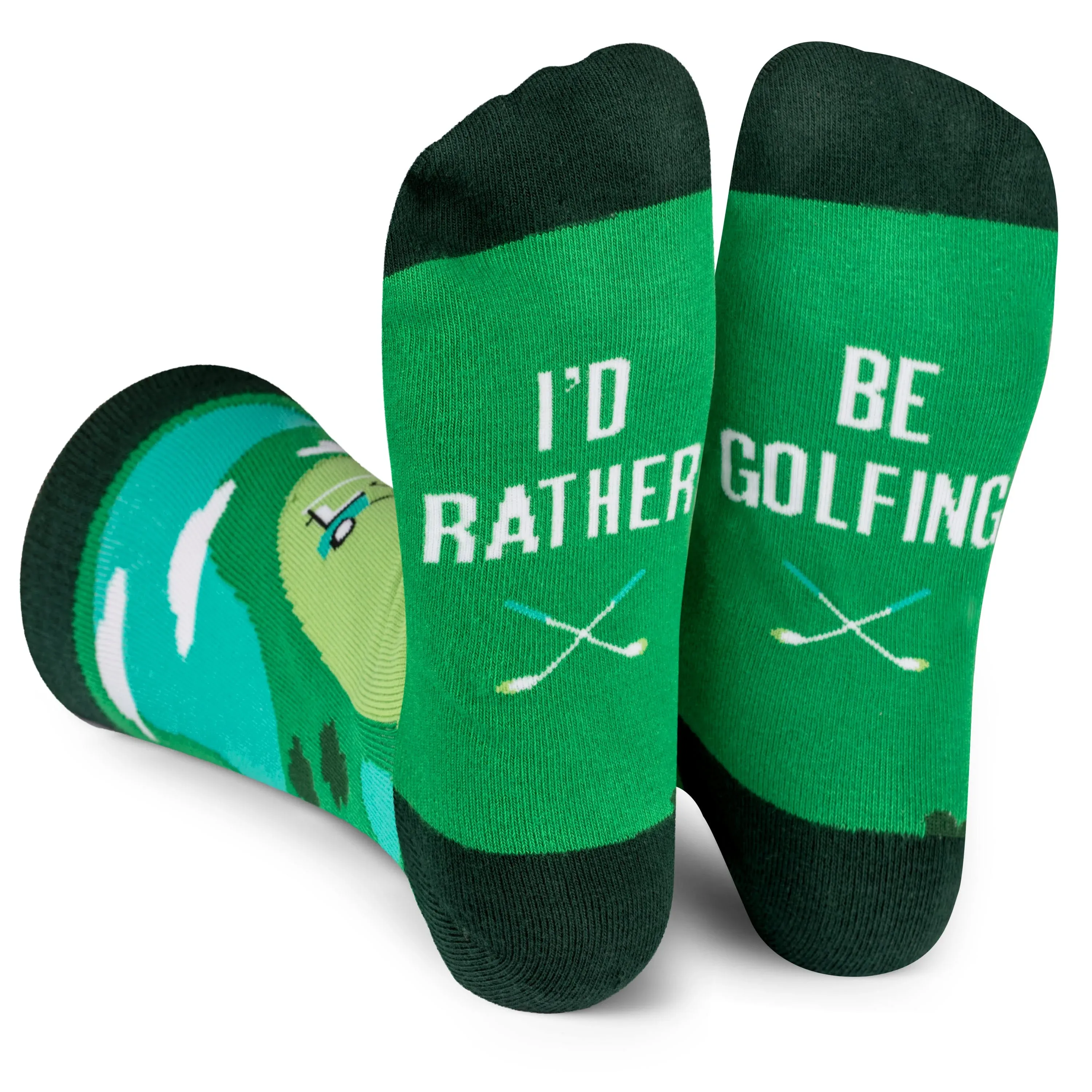 I'd Rather Be - Funny Socks For Men & Women - Gifts For Golfing, Hunting, Camping, Hiking, Skiing, Reading, Sports and more