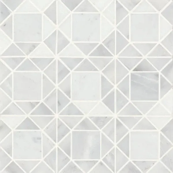 Bedrosians Monet Mosaic 5 White Tile & Stone