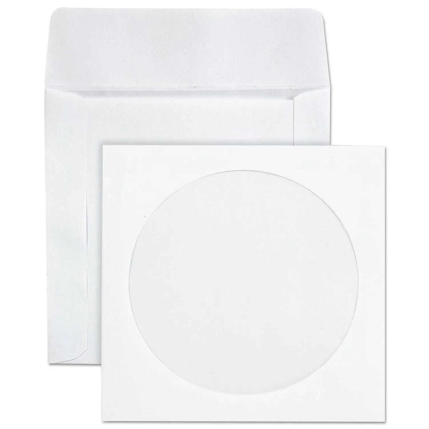 CD/DVD Sleeves 1 Disc Capacity White 100/Box QUA62903