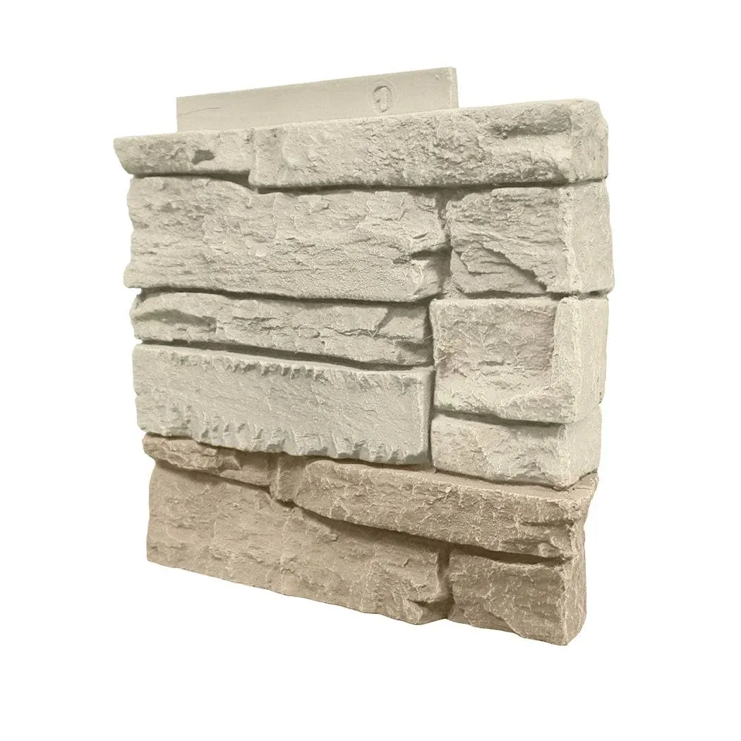 GenStone Vanilla Bean 12" Corner Panel Right Stacked Stone G2SSVBCPR