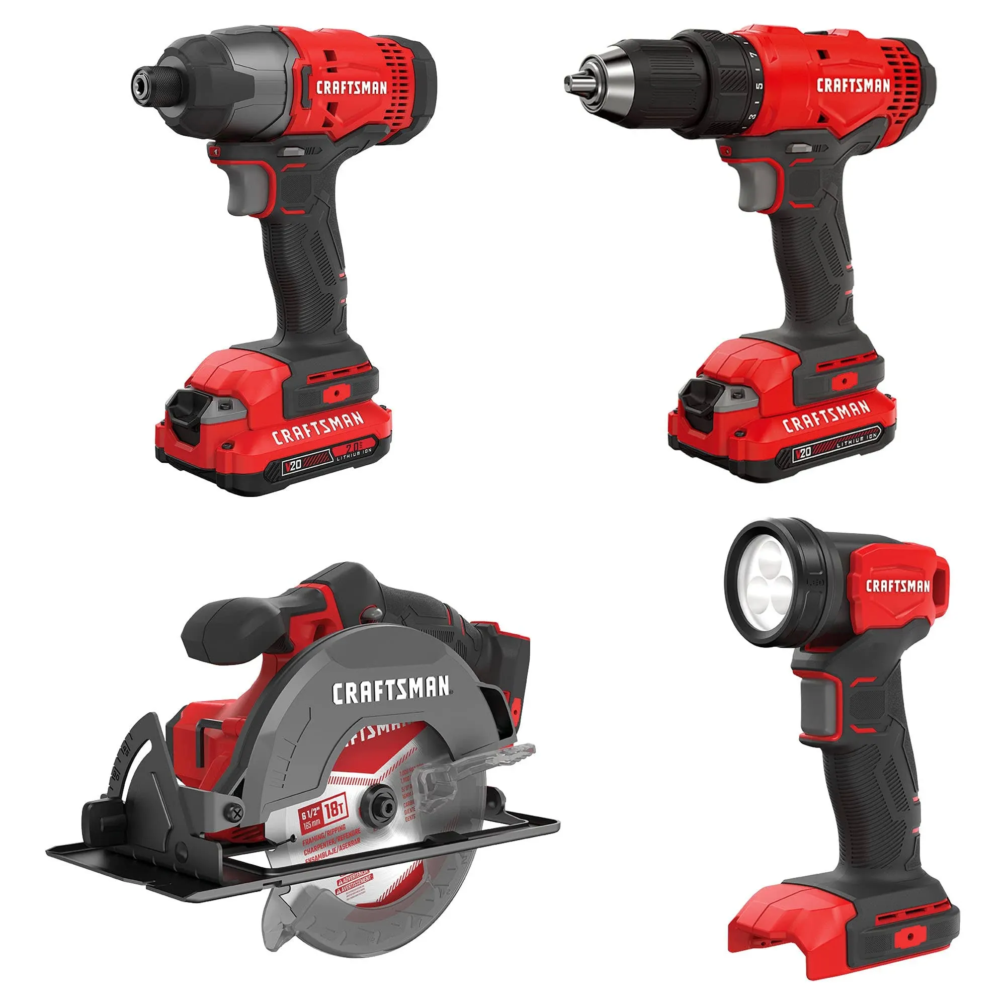 Craftsman V20 Cordless Drill Combo Kit CMCK401D2