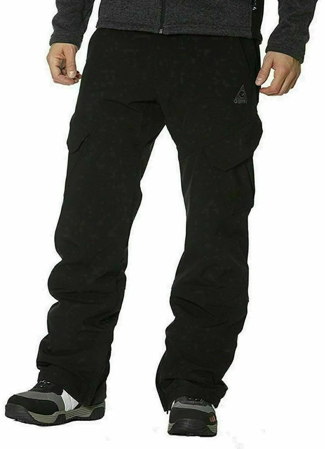 Gerry Water Resistant Fleece Lined 4-Way Stretch Snow Pants, Black, Size: Medium