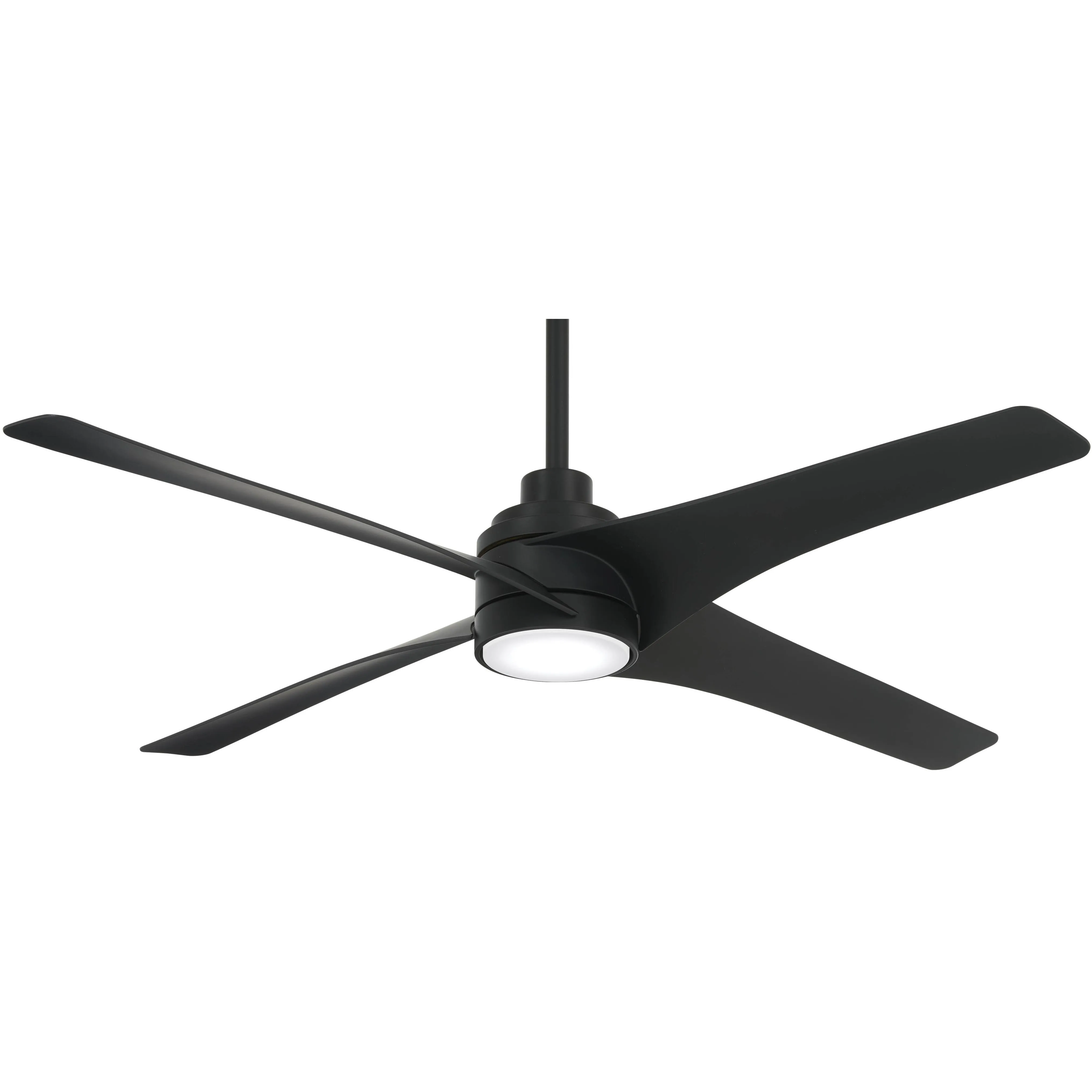 MINKA-AIRE F543L-CL Swept 56 Inch Ceiling Fan with Integrated 20W LED Dimmable Light in Coal Finish