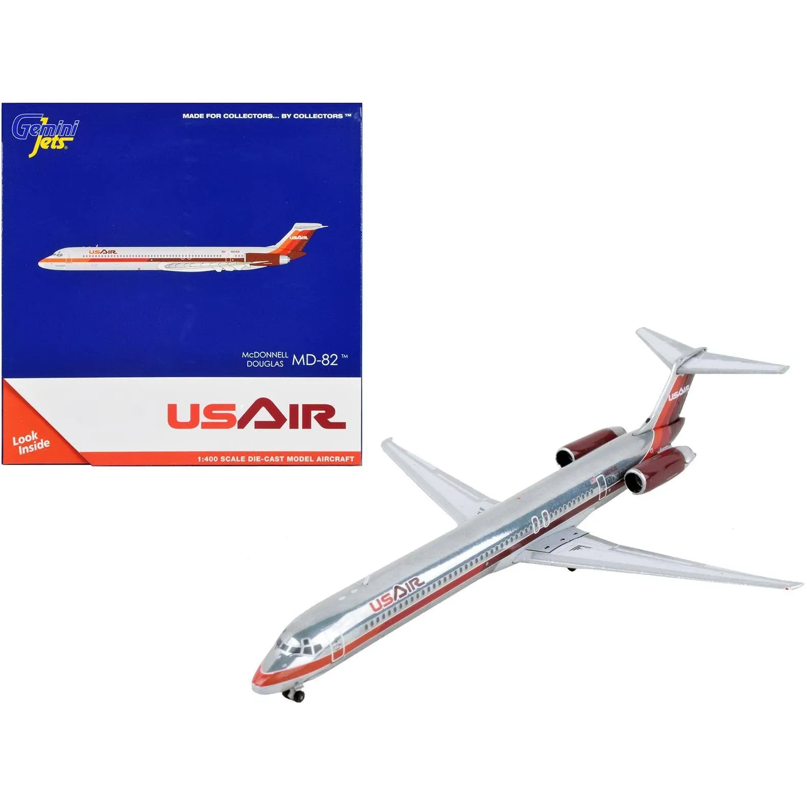 Gemini Jets McDonnell Douglas MD-82 Commercial Aircraft USAir Diecast Model Airplane