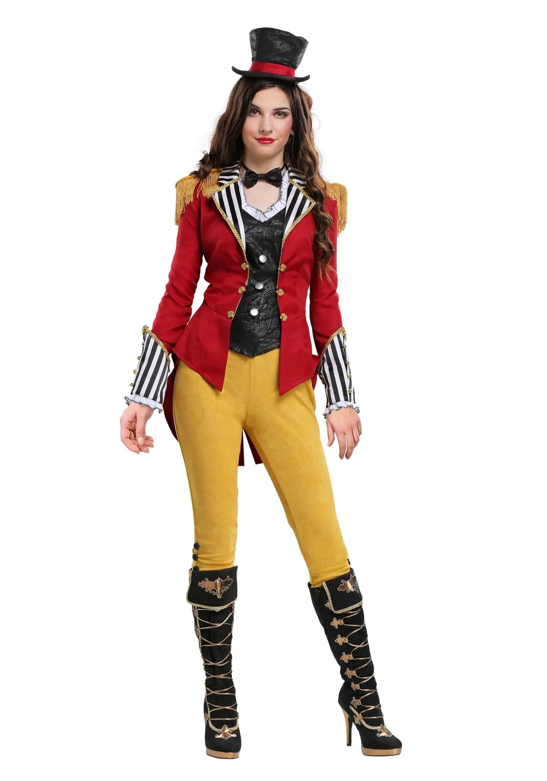 Women's Ravishing Ringmaster Costume, Adult Deluxe Circus Outfit for Women, Ringleader and Lion Tamer Halloween Costume