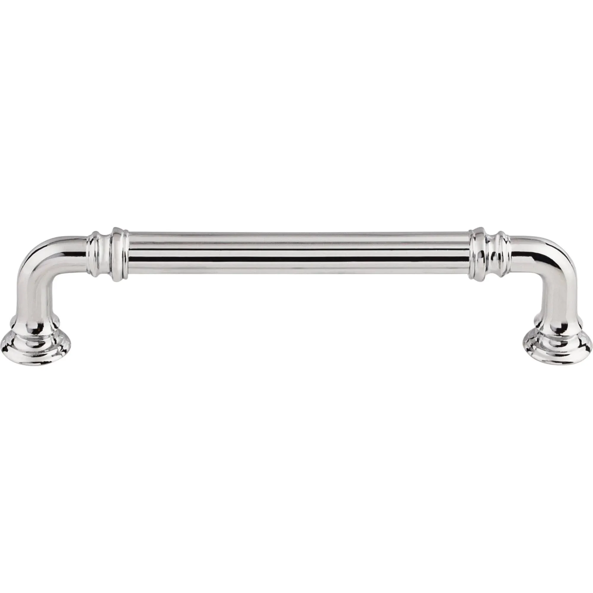 Top Knobs TK323PN Chareau Collection 5" Reeded Bar Pull, Polished Nickel