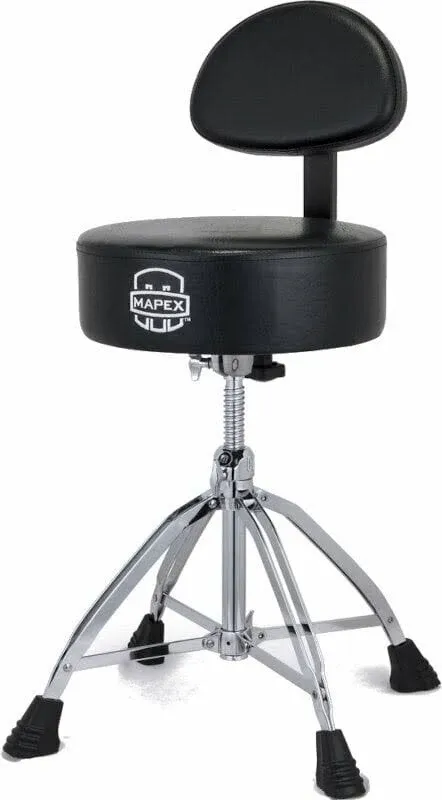 Mapex T870 Round Top Double Braced Drum Throne with Backrest