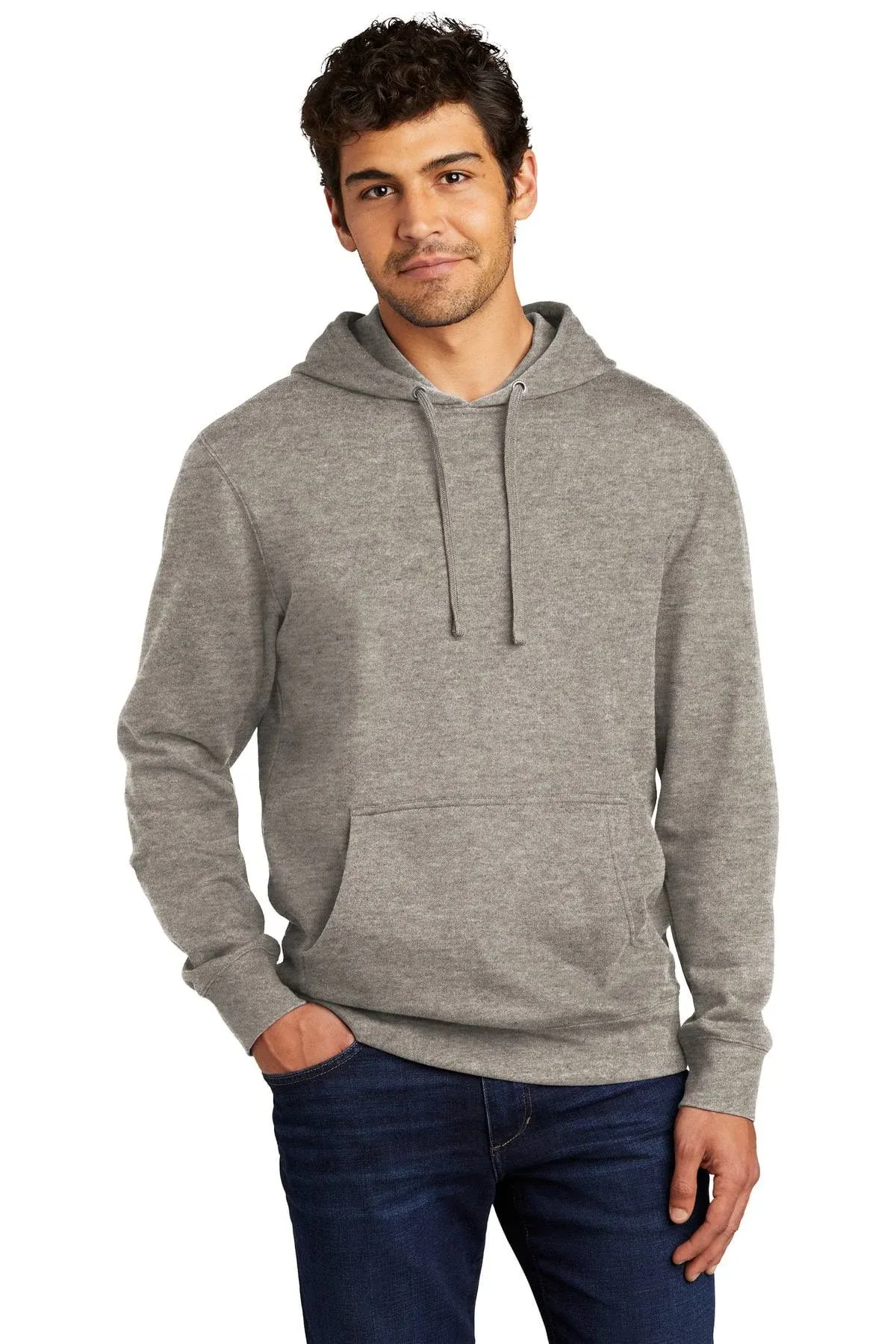 District DT6100 V.I.T. Fleece Hoodie - Light Heather Grey - M