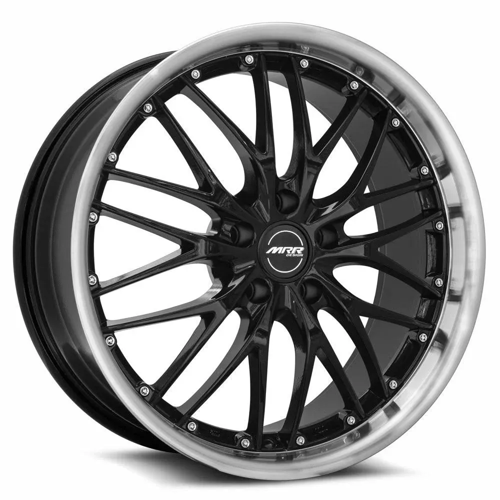 MRR GT1 Rim 19x8.5 5x114.3 Offset 35 Black Machine Lip (Quantity of 1)