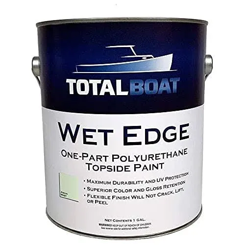 Totalboat-520650 - Wet Edge Marine Topside Paint for Boats, Fiberglass, and Wood (Aqua Mist, Gallon)