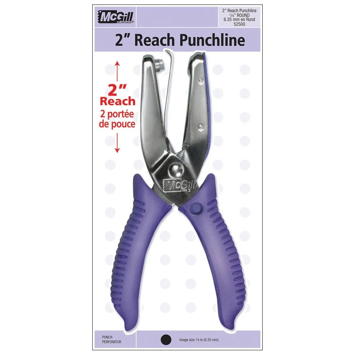 Punchline 2" Reach Hand Punch-1/4" Round