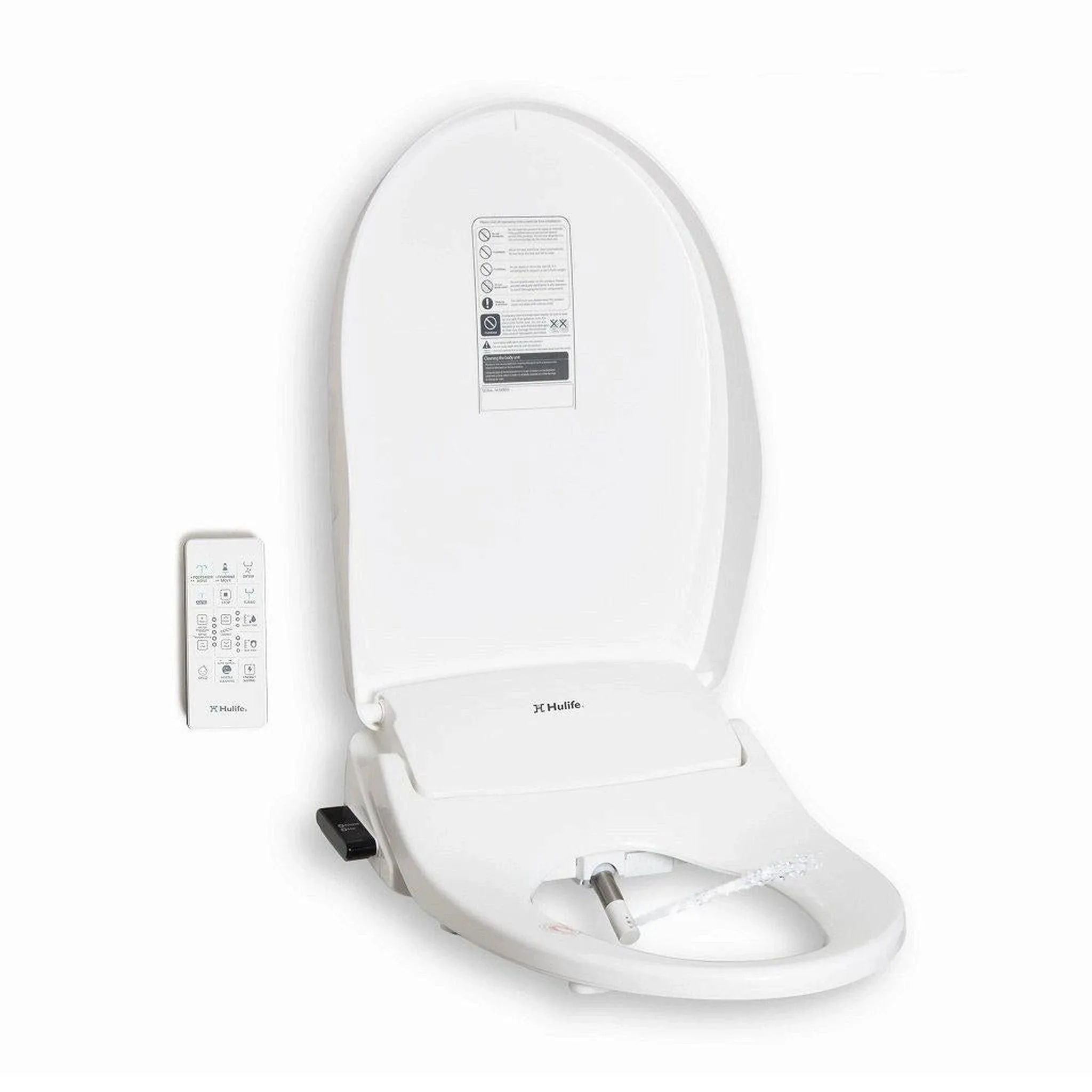 Hulife Electric Bidet Seat for Elongated Toilet with Unlimited Heated Water ...