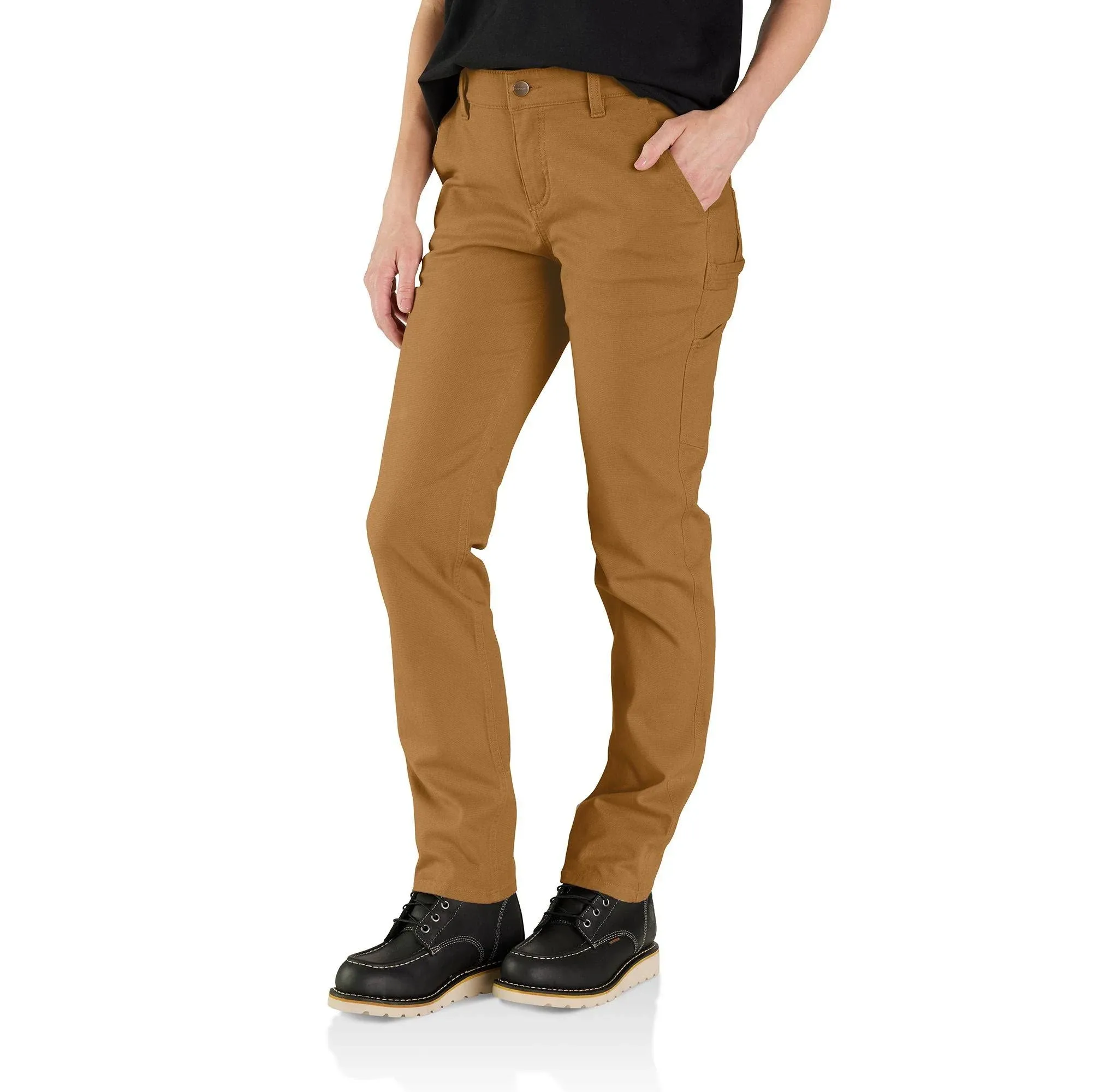 "Carhartt Women's Relaxed Fit Canvas Work Pants - Carhartt Brown"