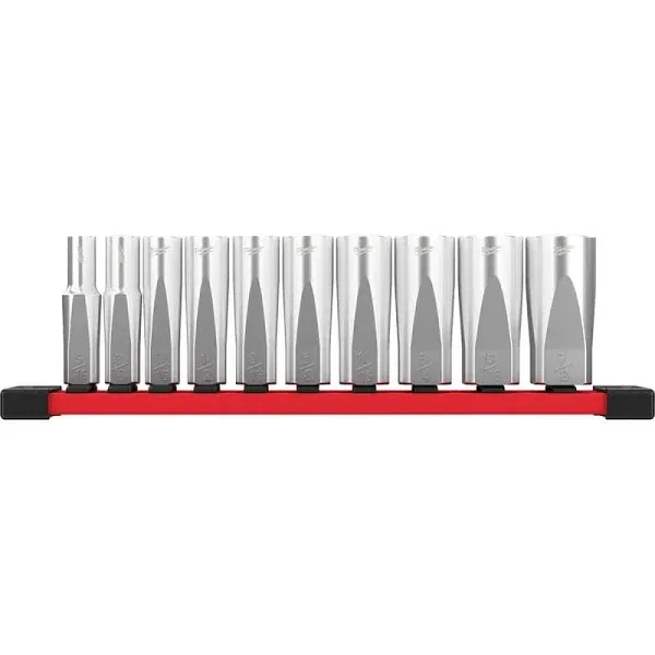 Milwaukee Tool | Milwaukee Socket Set: 10 PC - 5/16 to 7/8" Socket, 6 Point ...