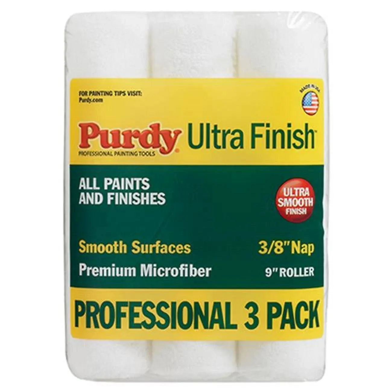 Purdy 14b878000 Ultra Finish Microfiber Roller Cover, 9" x 3/8"