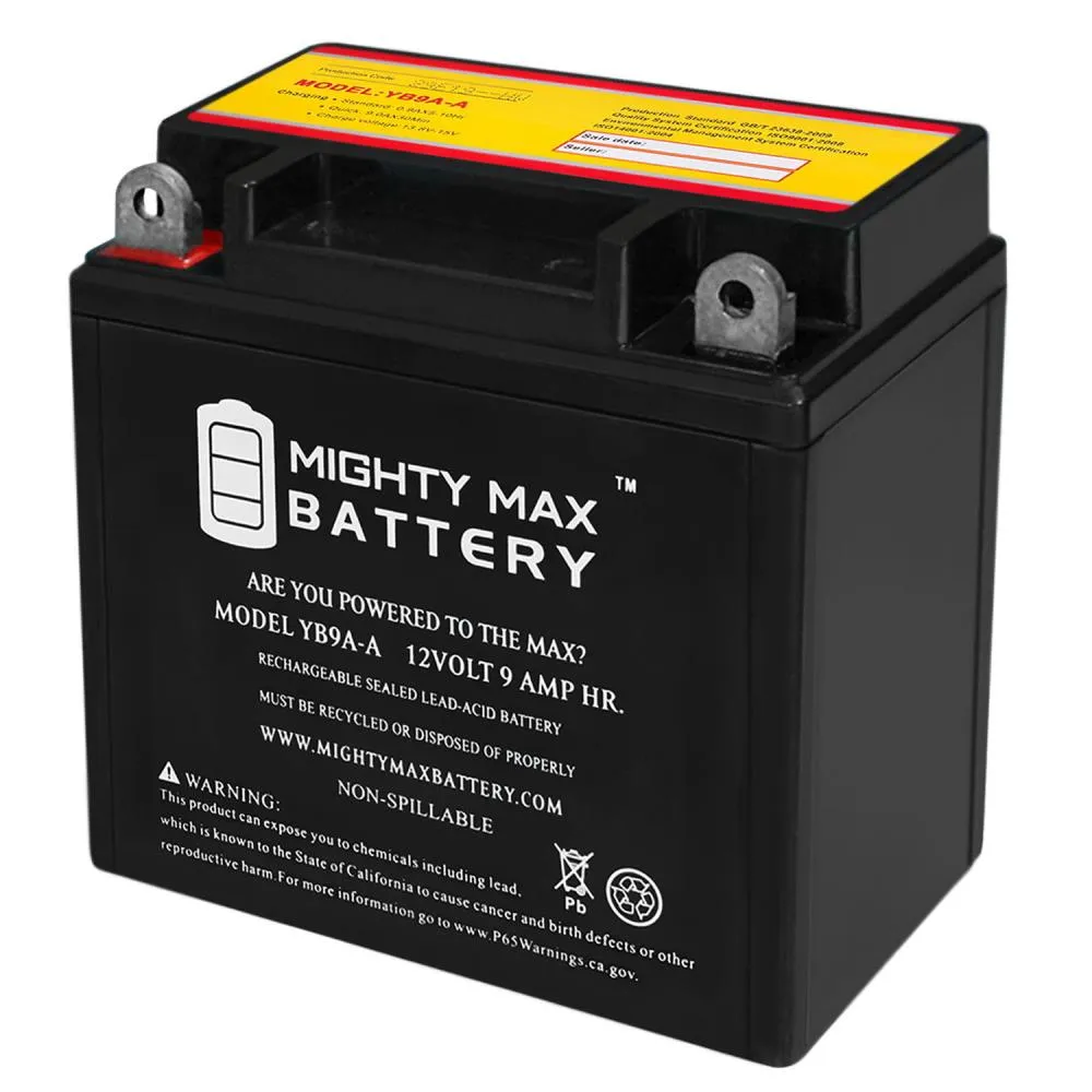 Mighty Max Battery 12-Volt 130 Amps ATV Battery - YB9A-A, 9 Ah Sealed Lead Acid Lowes.com