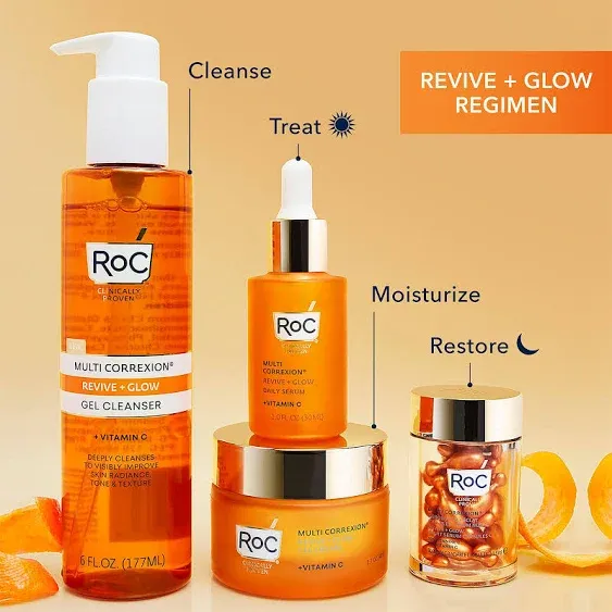 Roc Multi Correxion Revive + Glow Gel Cleanser + Vitamin C