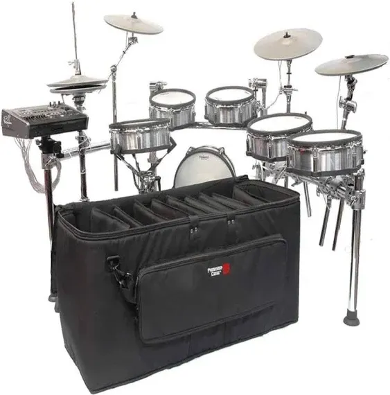 Gator Cases Large Electric Drum Kit Bag with Adjustable Velcro Divider System and Wheels; (GP-EKIT3616-BW)