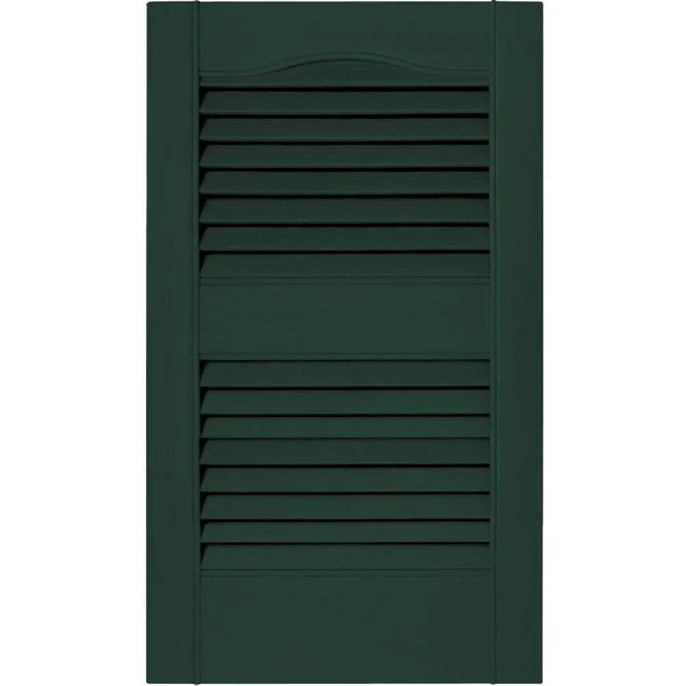 Builders Edge 010140060002 15 x 60 in. Vinyl Louvered Shutter Black