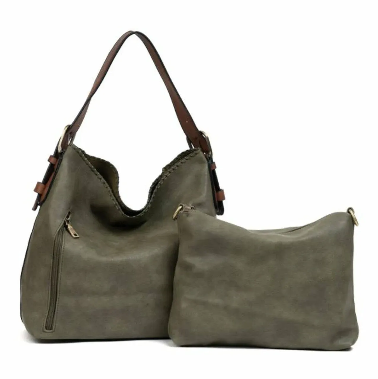 Jen & Co Alexa Hobo Bag Olive