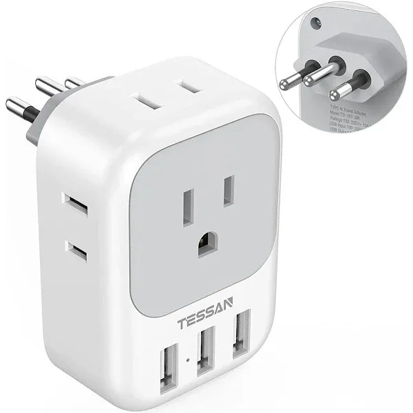 TESSAN Brazil Power Plug Adapter