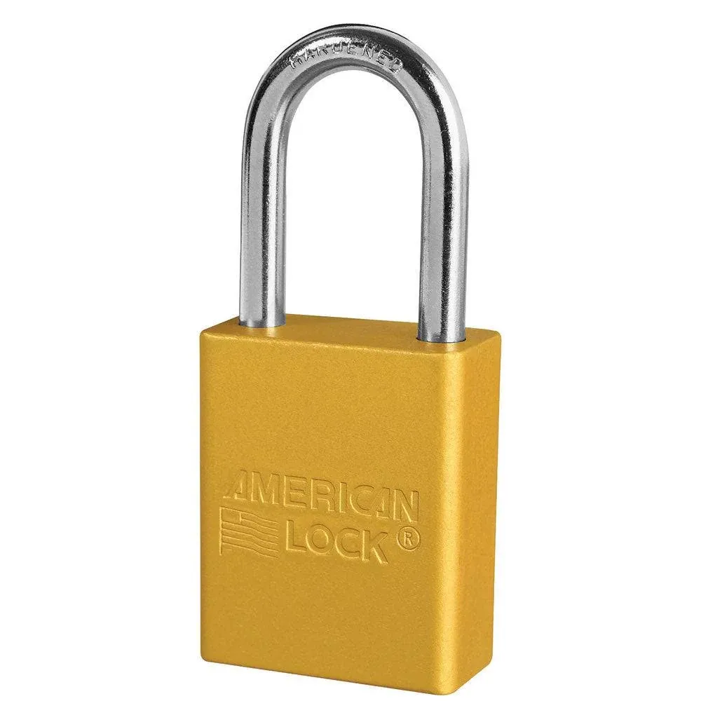 Aluminum Lockout Padlock - Keyed Different, Yellow