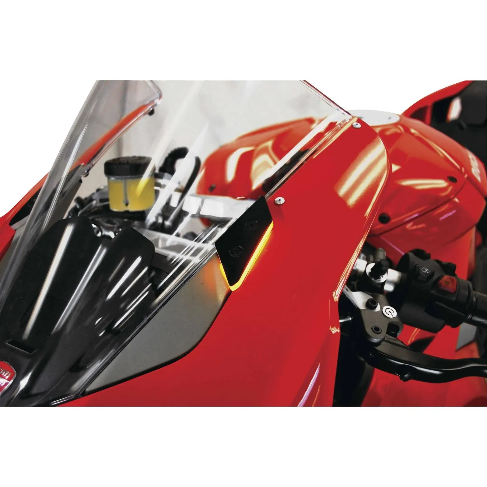New Rage Cycles Mirror Block Off Turn Signals Compatible With Ducati Panigale V4