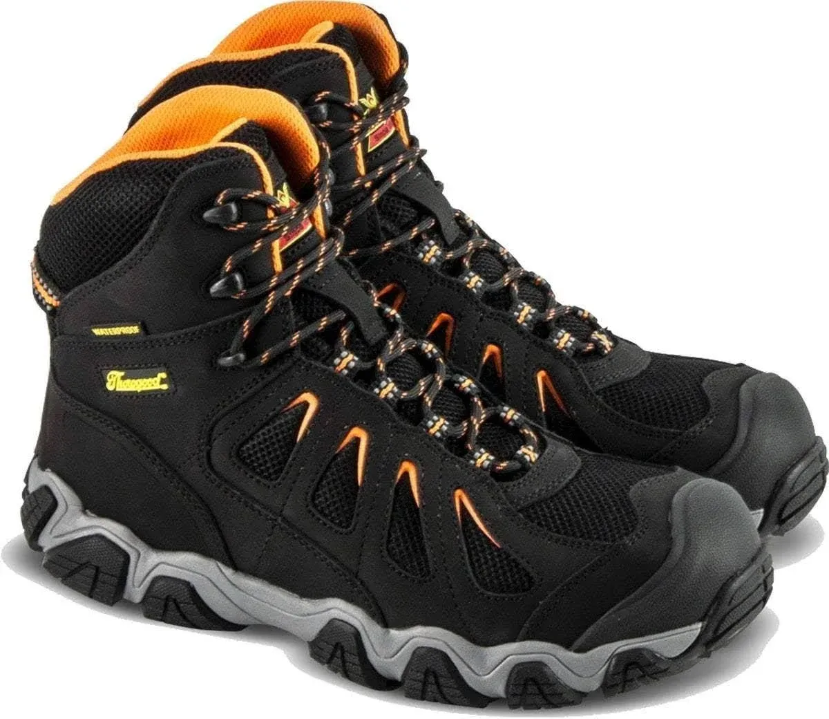 "Size 12 Men's Hiker Boot Composite Work Boot, Black"