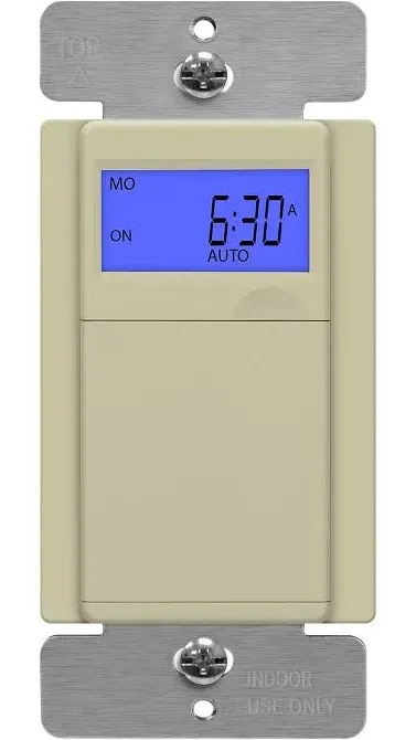 Enerlites HET01 7 Days Digital In-Wall Programmable Timer Switch