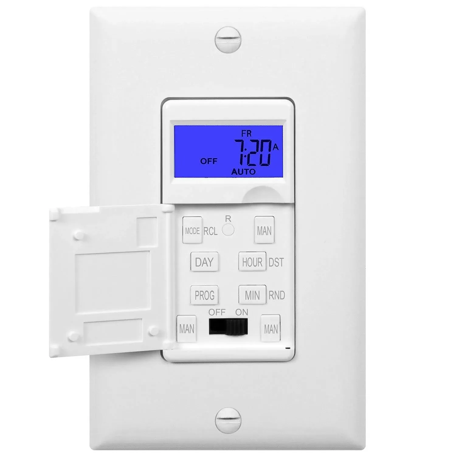 ENERLITES 7-Day Digital Programmable In Wall Timer Switch HET01-R