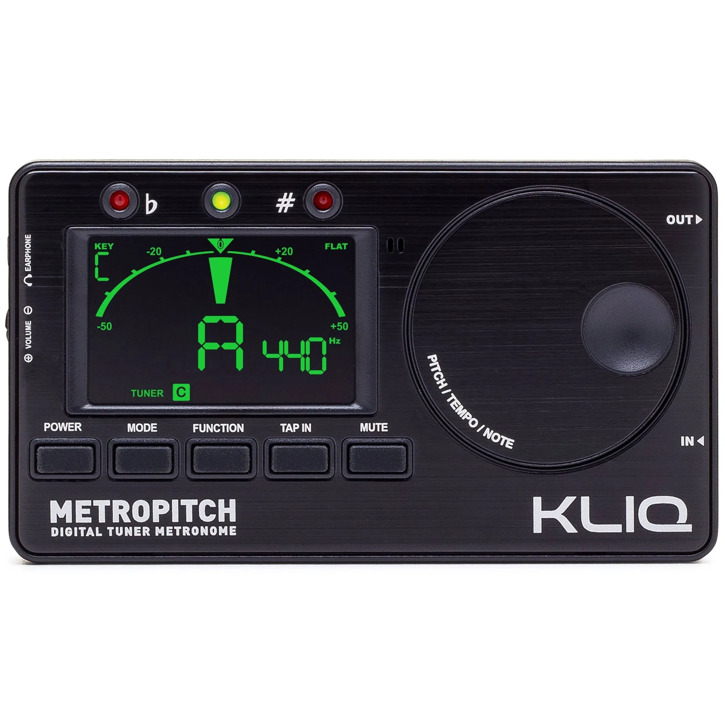 KLIQ MetroPitch Metronome Tuner for All Instruments with Guitar Bass Violin and