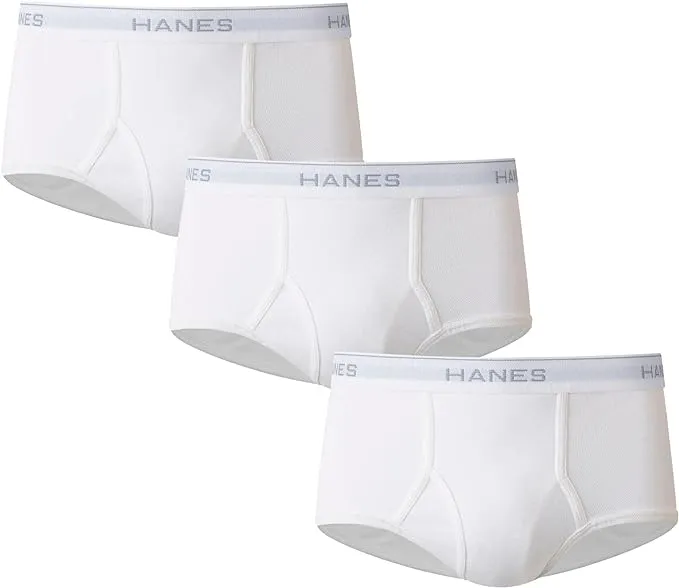 Hanes Men White Briefs 3-Pack 2252P3 White / M / B2B