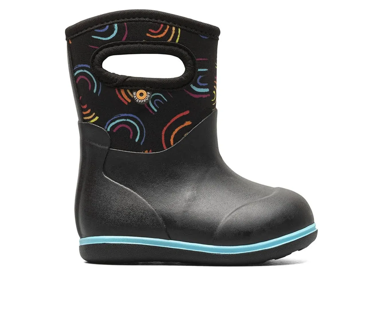 Bogs Outdoor Boots Girls Rainbows Wild Baby Classic Black Multi 73125I