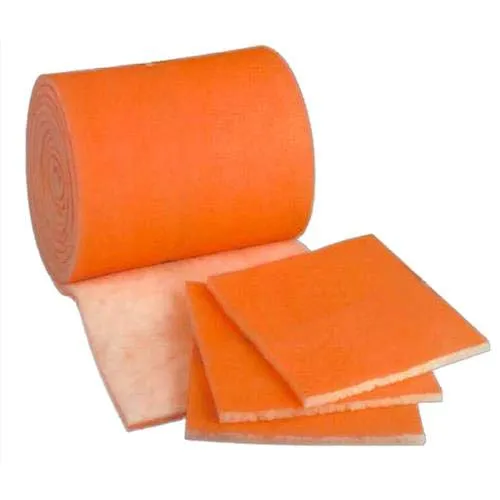 Furnace/Air Handler/HVAC Air Filter Media Roll, Orange/White MERV8 Polyester Media - 1 inch x 25 inch x 5 foot - Cut to Size