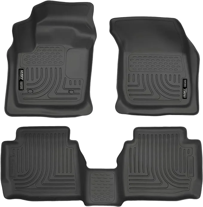 Husky Liners Weatherbeater Floor Mats | Fits 2013-2016 Ford Fusion, 2013-2016 Lincoln MKZ | Front & 2nd Row, 3-pc Black - 99751