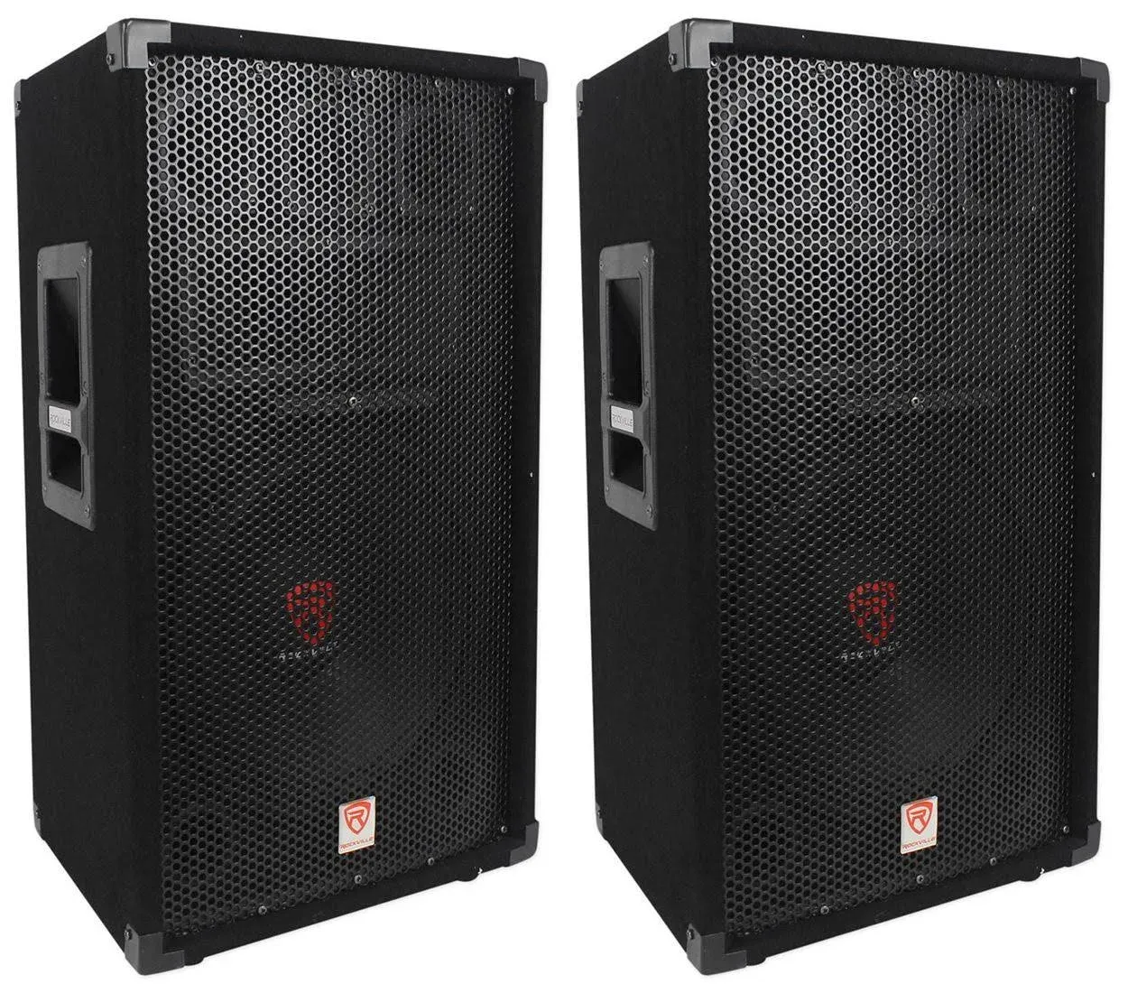 (2) Rockville RSG12 12" 3-Way 1000 Watt 8-Ohm Passive DJ/Pro Audio PA Speaker