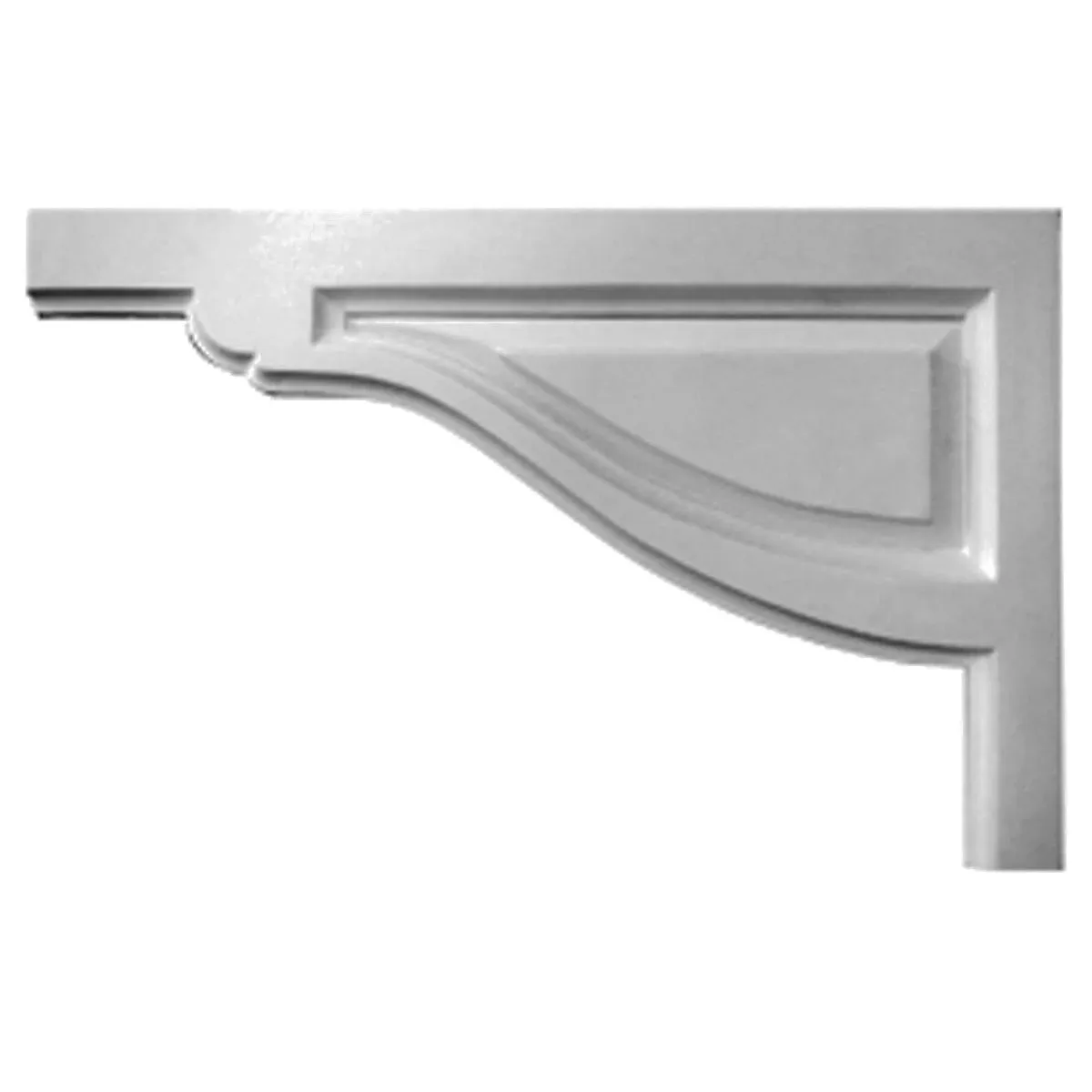 Ekena Millwork SB08X05TR-L 8"W x 5"H x 1/2"D Small Traditional Stair Bracket, Left