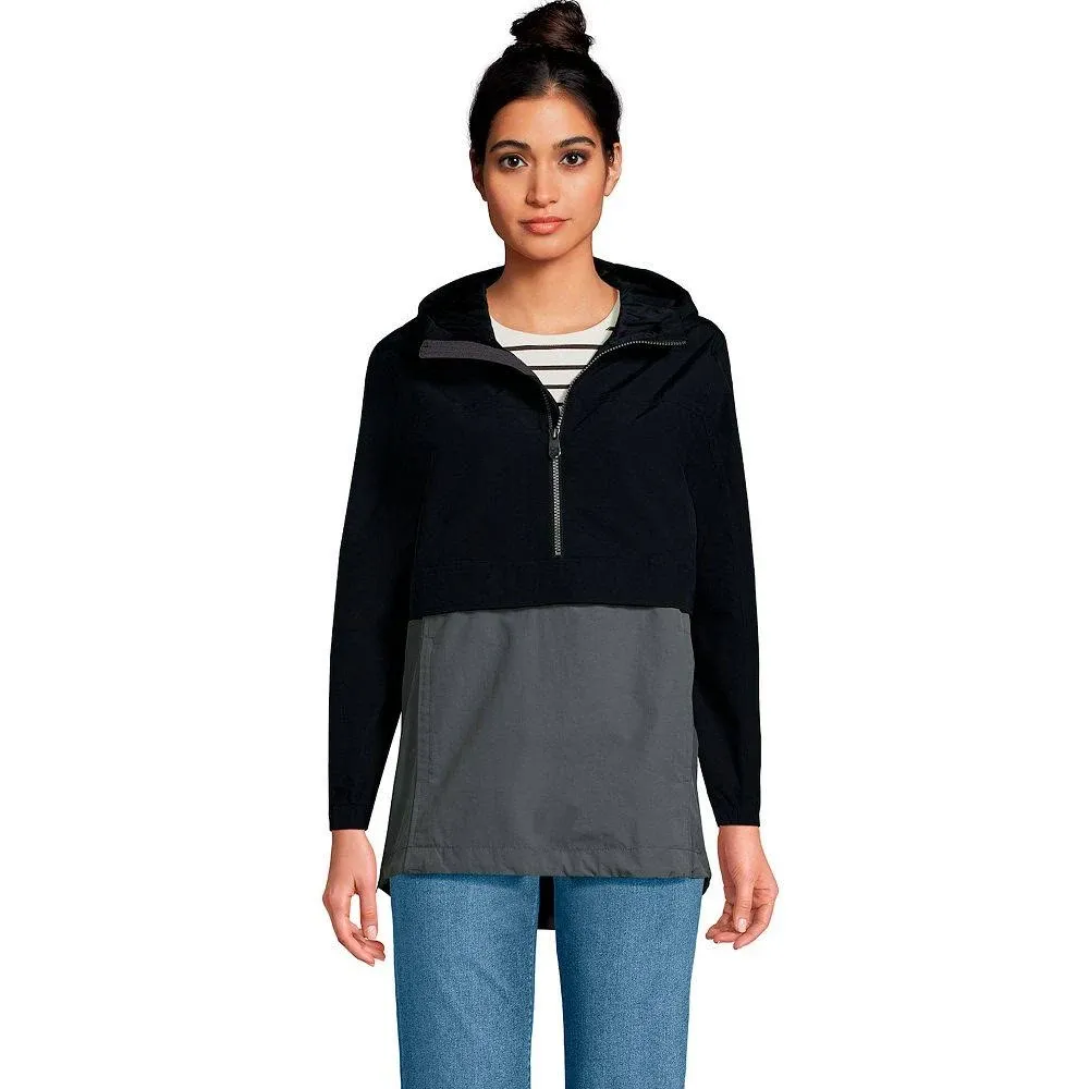 Women's Lands' End Squall Waterproof Anorak Pullover Jacket