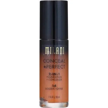 🆕MILANI 2IN1 FOUNDATION+CONCEAL 14 GOLDEN TOFFEE