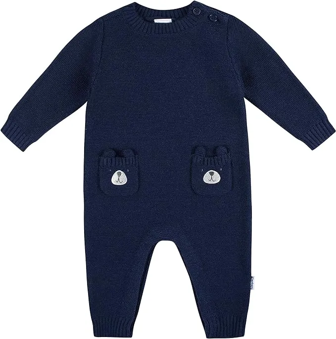 Gerber baby-boys Sweater Knit Romper Jumpsuit