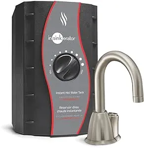 InSinkErator H-HOT100SN-SS Instant Hot Water Dispenser System with Stainless Steel Tank, 1, Satin Nickel