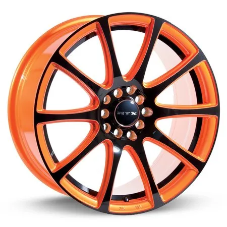 Alloy Wheel, Blaze 17x7.5 5x100/114.3 ET42 CB73.1 Orange with Black Face