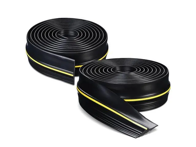 Yescom 16Ft Garage Door Bottom Threshold Sealing Strip DIY PVC Floor Barrier 2 Packs