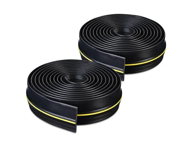 Yescom 20Ft Garage Door Bottom Threshold Sealing Strip DIY PVC Floor Barrier 2 Packs