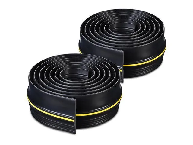 Yescom 10Ft Garage Door Bottom Threshold Sealing Strip DIY PVC Floor Barrier 2 Packs