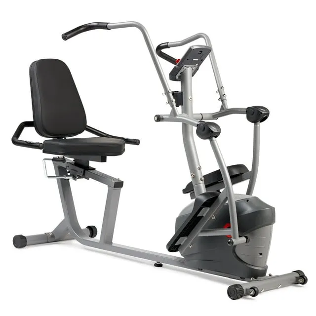 Sunny Health & Fitness SMART Performance Recumbent Cross Trainer & Elliptical Bike w Dual Motion Arm Exercisers & Free SunnyFit® App Membership - SF-RBE420035