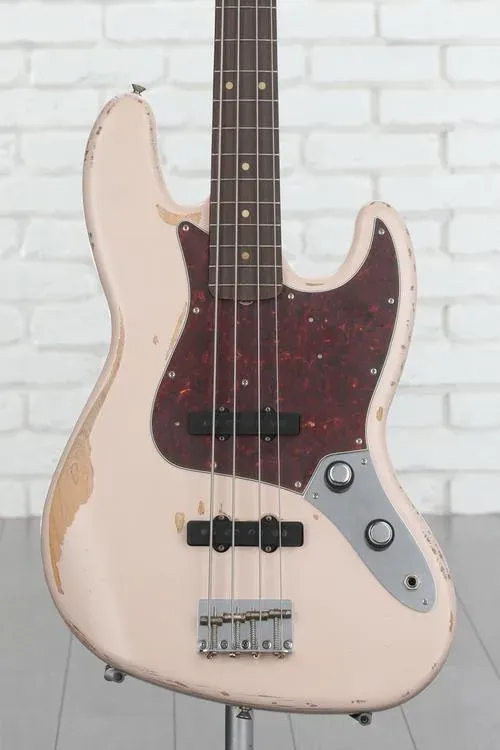 Fender Flea Jazz Bass - Shell Pink, Road Worn