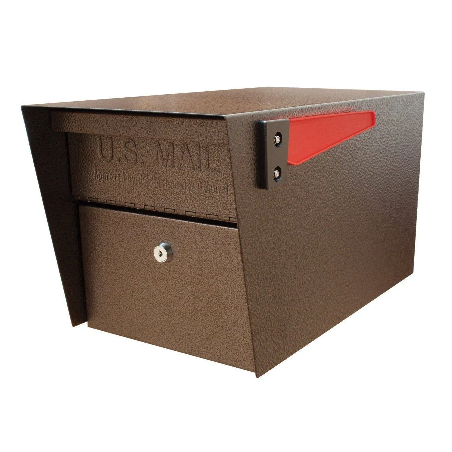 Mail Boss Post-Mount Mailbox Bronze w/ High Security Reinforced Locking System